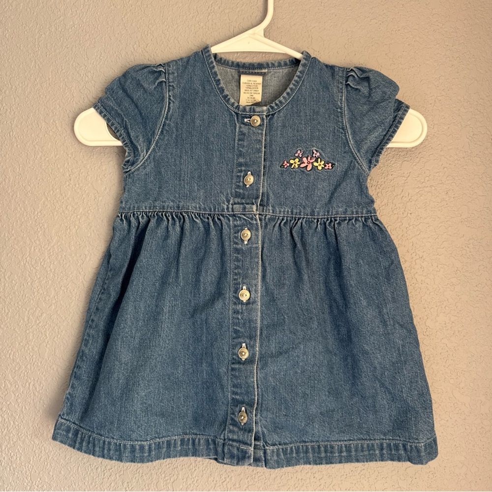 Vintage Carter’s Classic Girls denim Dress Size 24 Months Y2K